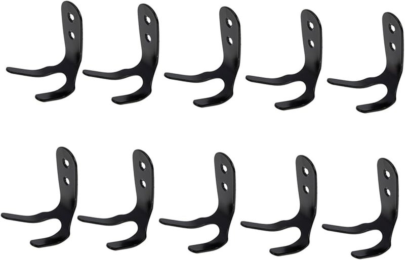 Retro U Shaped Wall Coat Hooks Matte Dark Steel Heavy Duty Rust Resistant Vintage - Image 1